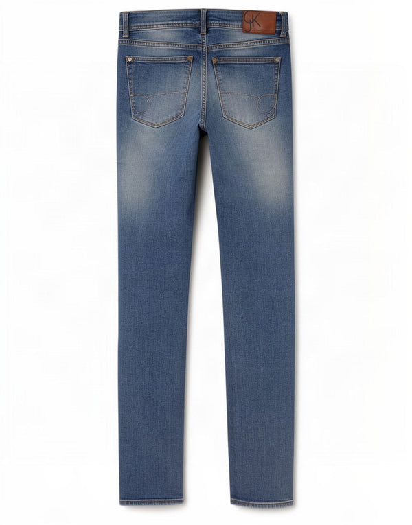 Calvin Klein Womens Slim Jeans W28 L32 Blue Cotton