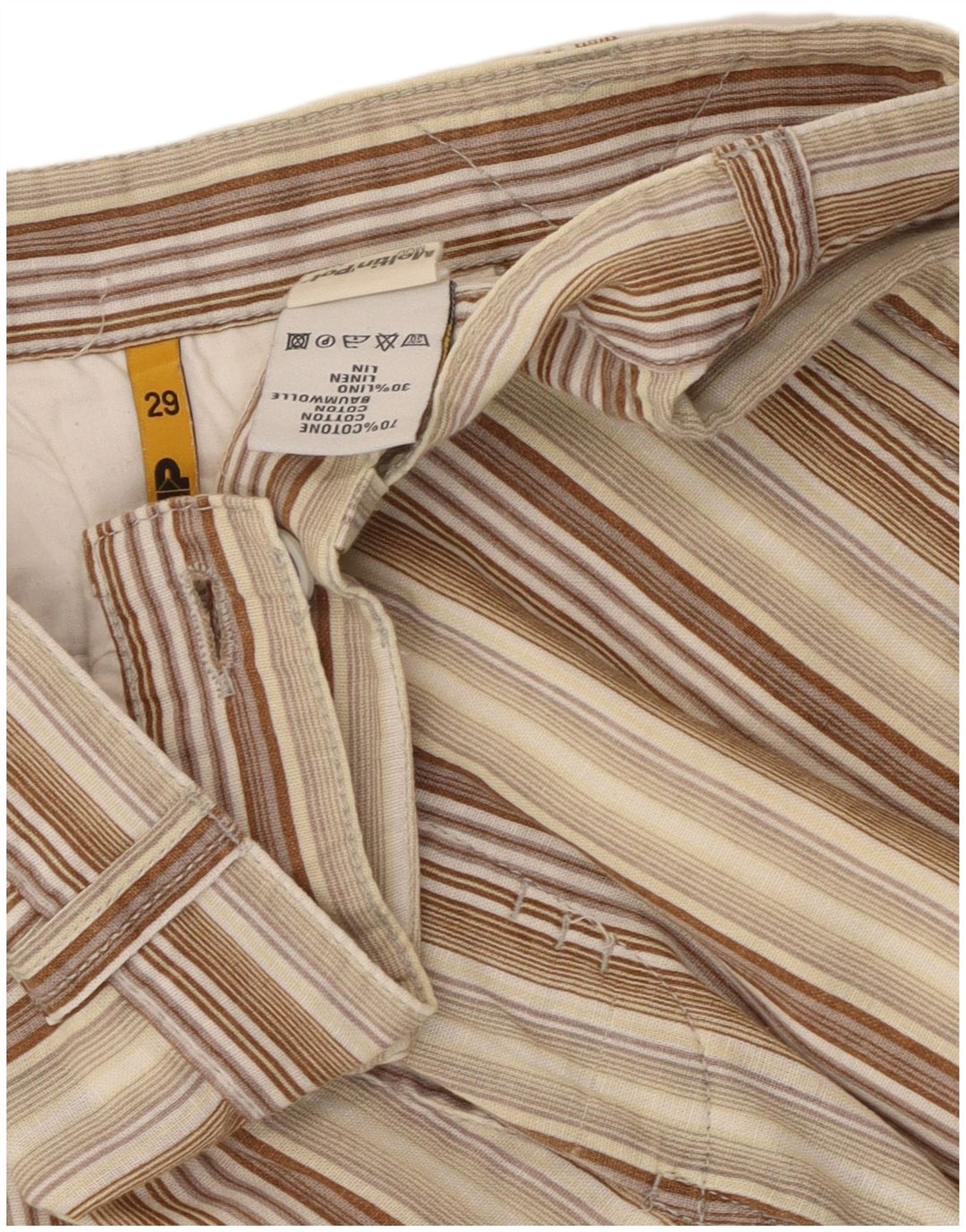 Pantaloncini chino da donna Meltin' Pot W29 cotone a righe multicolori medi