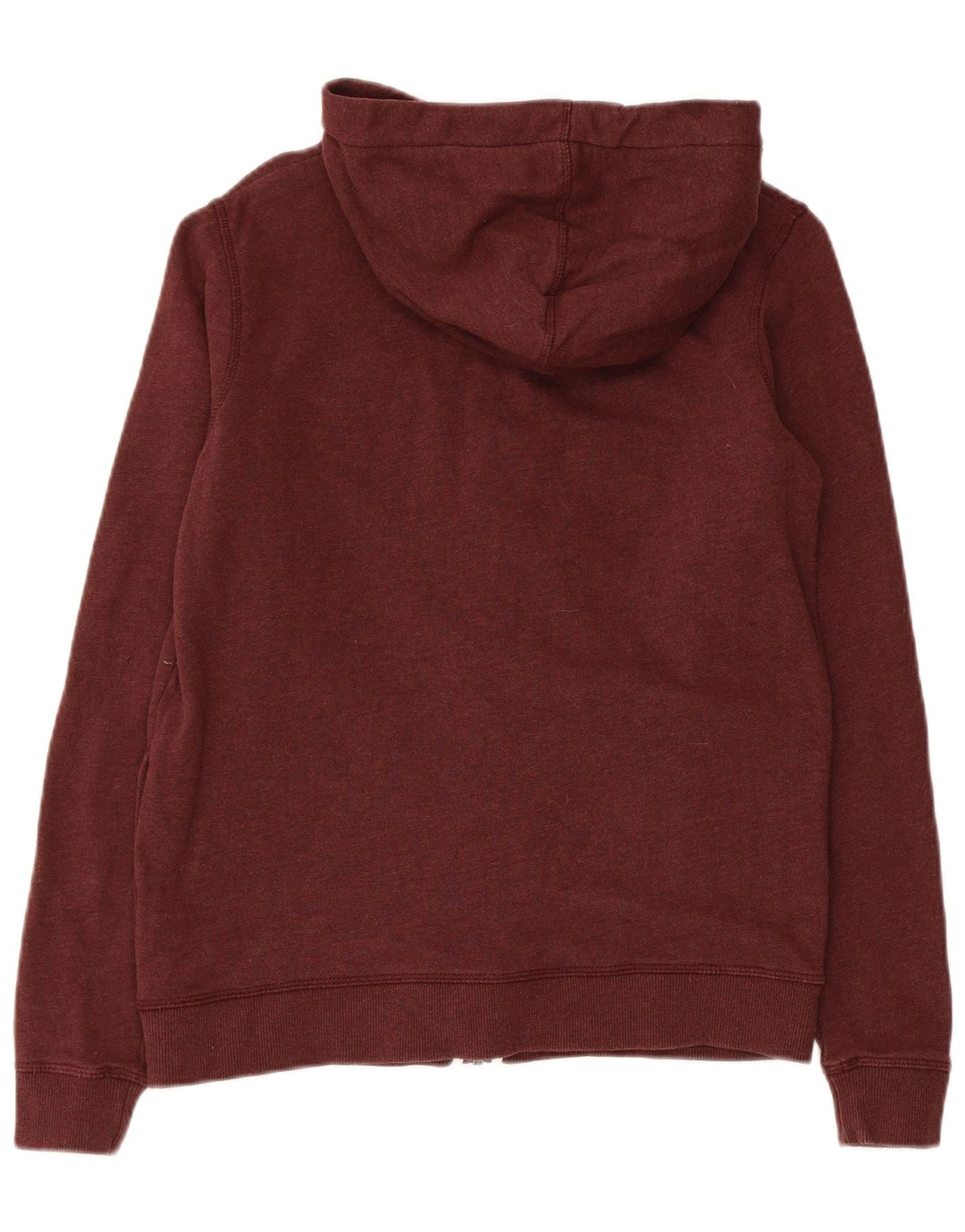 FAT FACE Felpa con cappuccio e zip da donna UK 10 Small Maroon