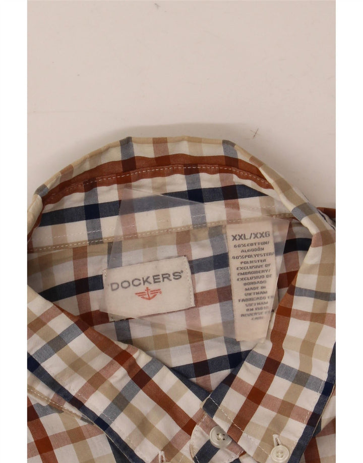 Camicia da uomo Dockers 2XL in cotone a quadri multicolore