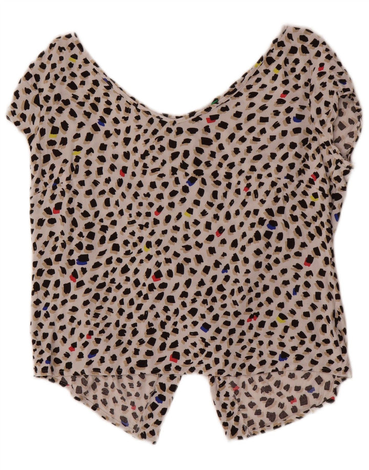 Camicetta da donna Benetton Top UK 16 grande multicolore maculato