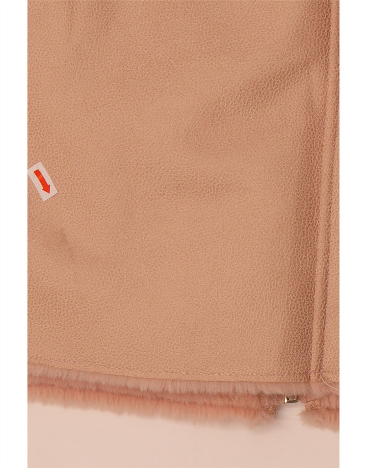 Guess Giacca Sherpa da donna in ecopelle UK 12 Poliestere rosa medio