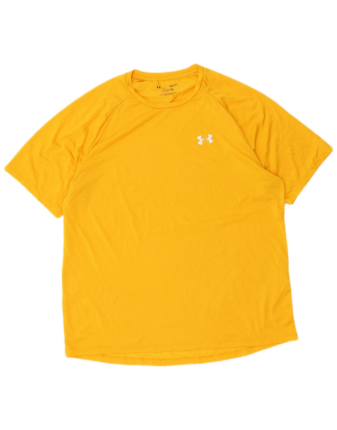 T-shirt da uomo UNDER ARMOUR Top grande giallo in poliestere