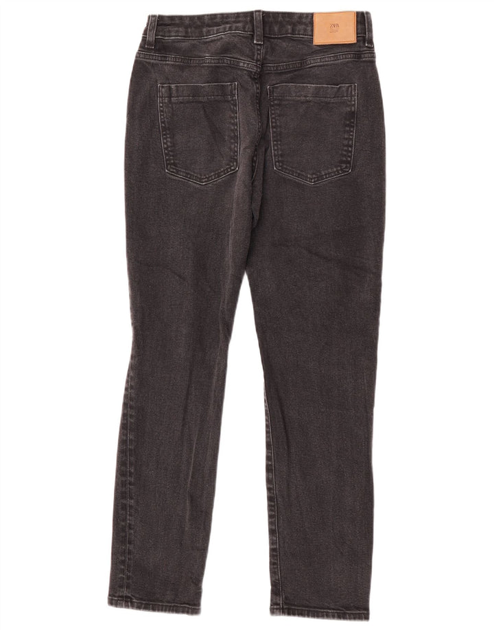Jeans slim invecchiati da donna Zara EU 36 XS W26 L28 Nero