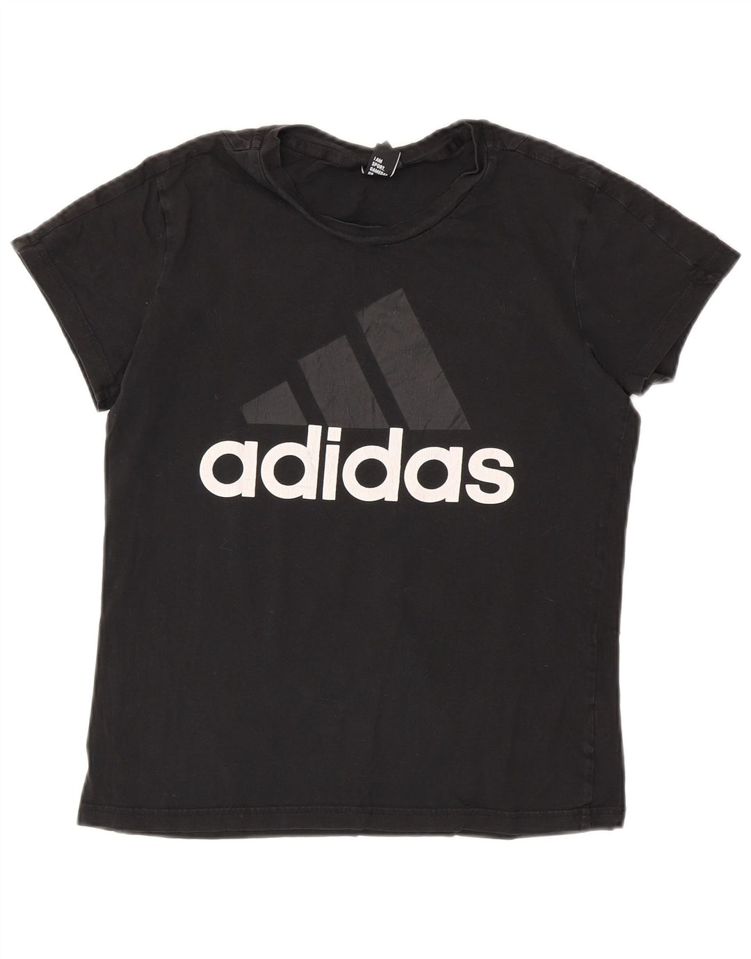 T-shirt grafica da donna Adidas Top UK 12 cotone medio nero