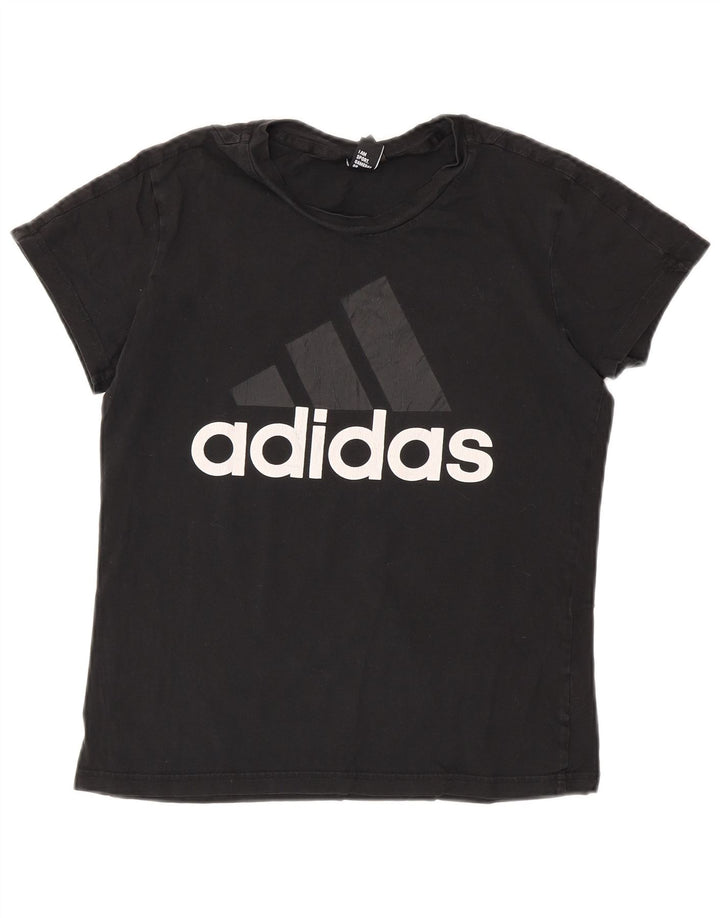 T-shirt grafica da donna Adidas Top UK 12 cotone medio nero