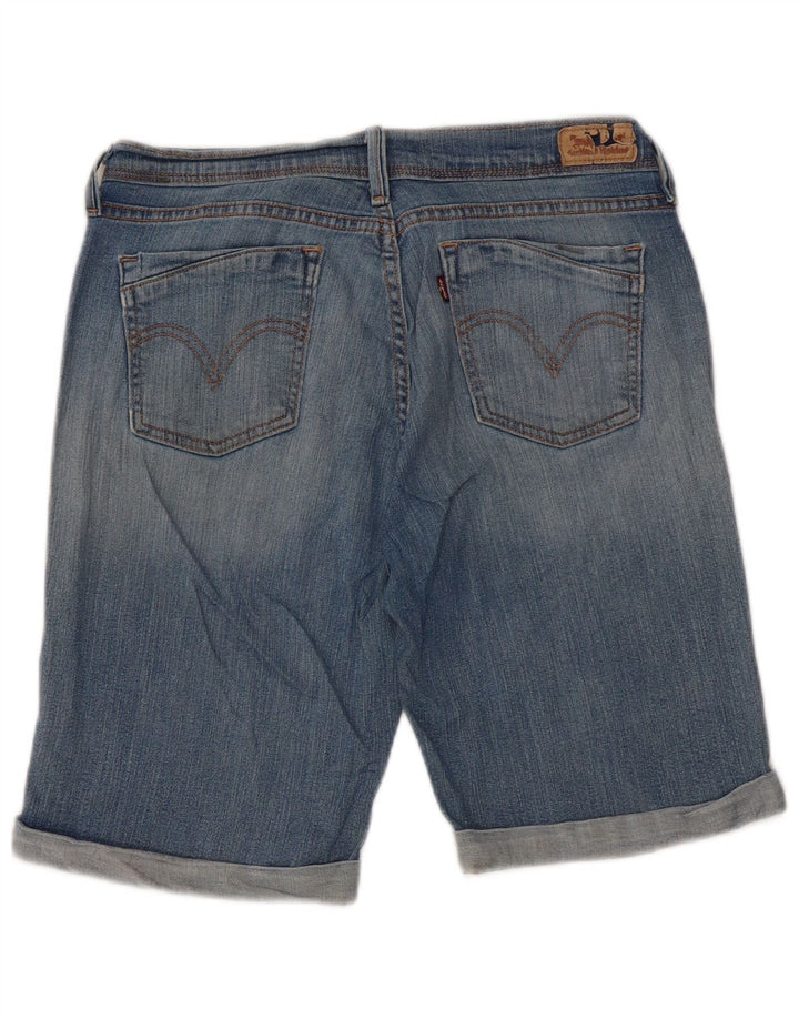 Pantaloncini di jeans a vita media da donna LEVI'S US 10 medi W30 cotone blu