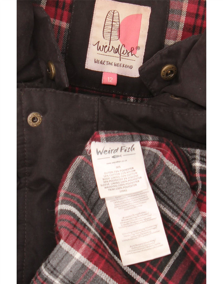 Giacca imbottita da donna Weird Fish UK 12 poliestere nero medio