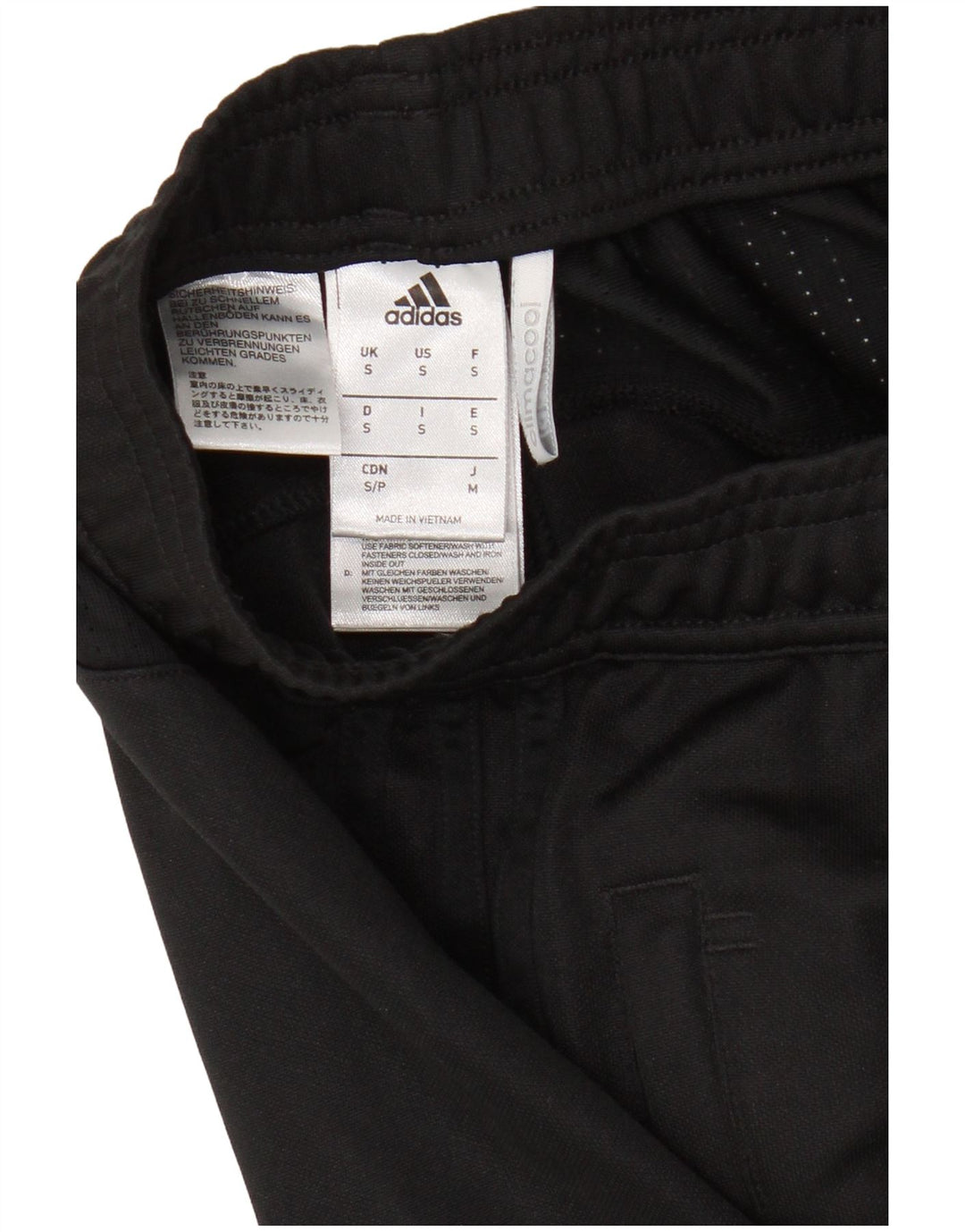 Pantaloni da tuta Adidas Climacool da uomo piccoli in poliestere nero
