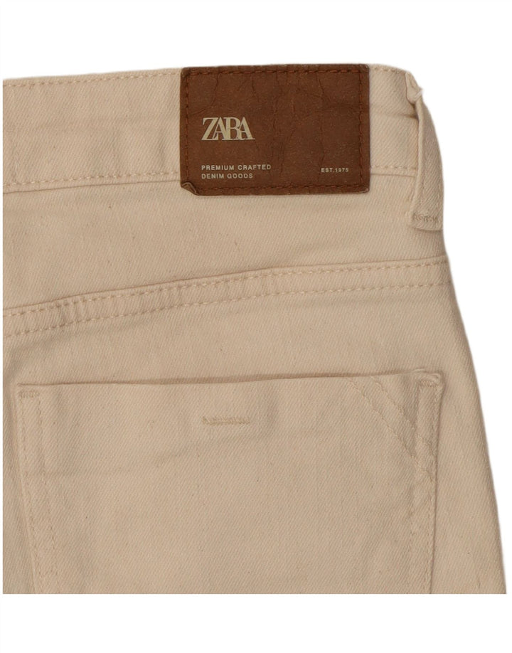 Jeans corti da donna Zara EU 40 medio W28 L25 Beige