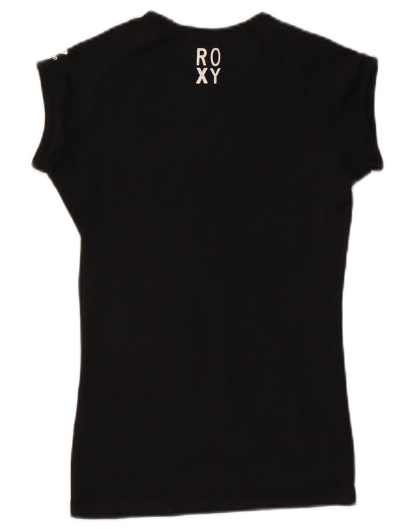 T-shirt grafica da donna Roxy Top UK 8 Small Poliestere nero
