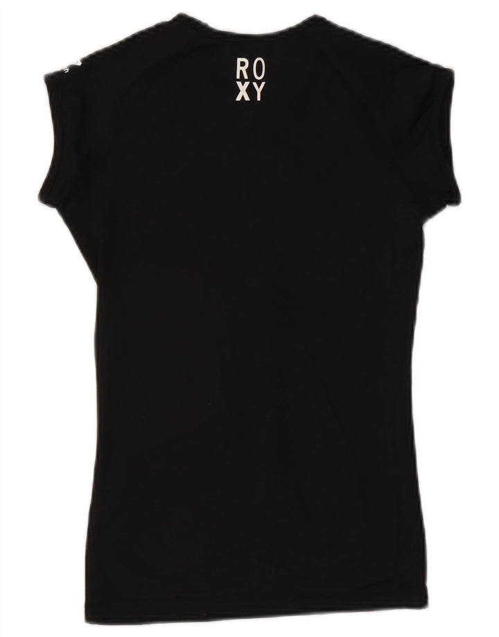 T-shirt grafica da donna Roxy Top UK 8 Small Poliestere nero
