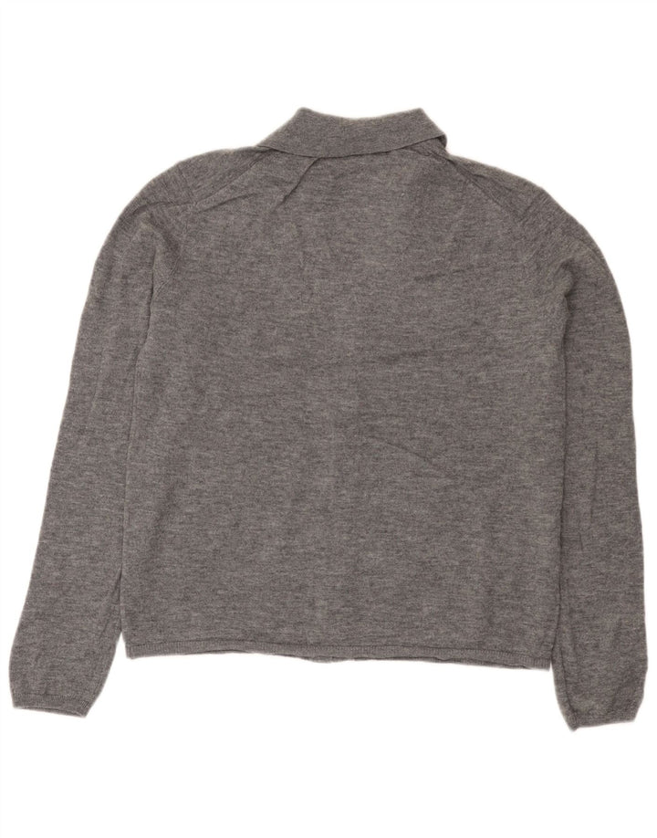 Maglione cardigan da donna Zara UK 18 XL lana grigia