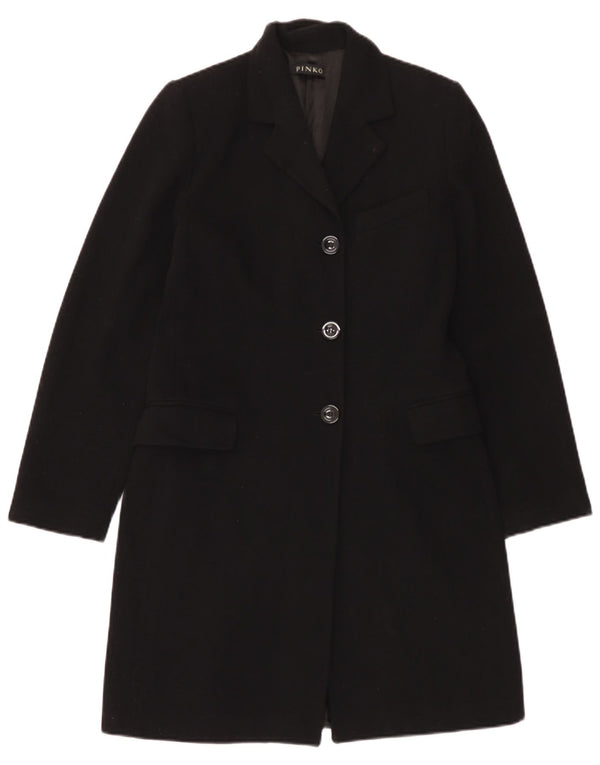 Cappotto Donna Pinko UK 10 Small Nero Lana