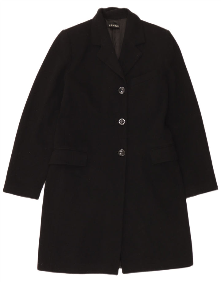 Cappotto Donna Pinko UK 10 Small Nero Lana