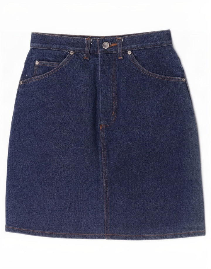 Gonna in denim da donna Rocky media W30 in cotone blu
