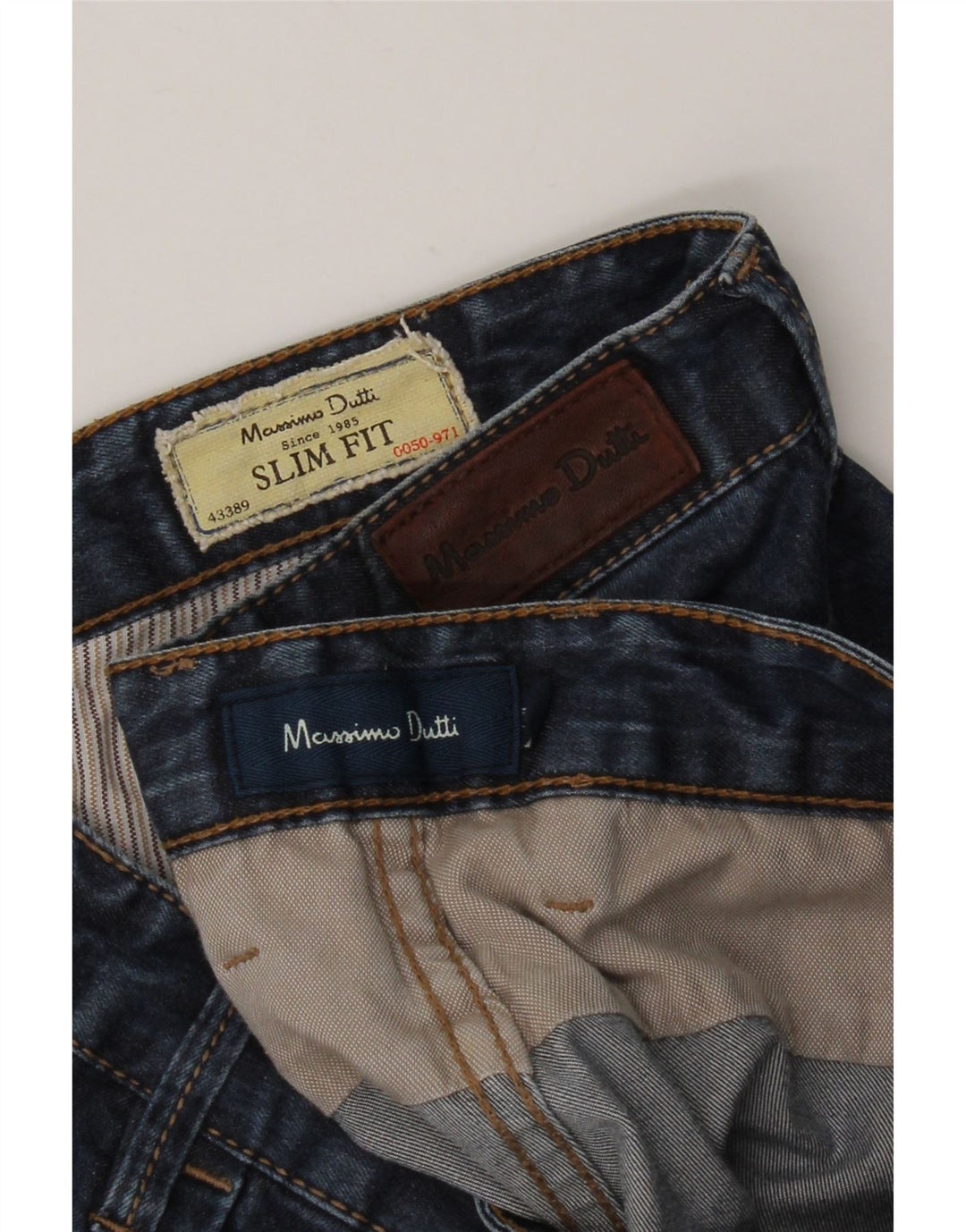 MASSIMO DUTTI Jeans slim da uomo EU 44 Large W34 L28 Blu