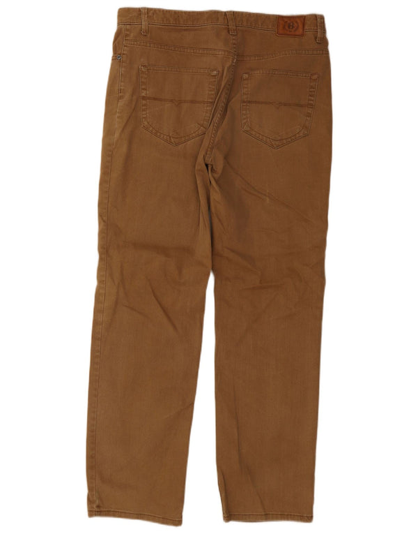 Jeans dritti da uomo Marks & Spencer blu Harbour W34 L31 cotone beige