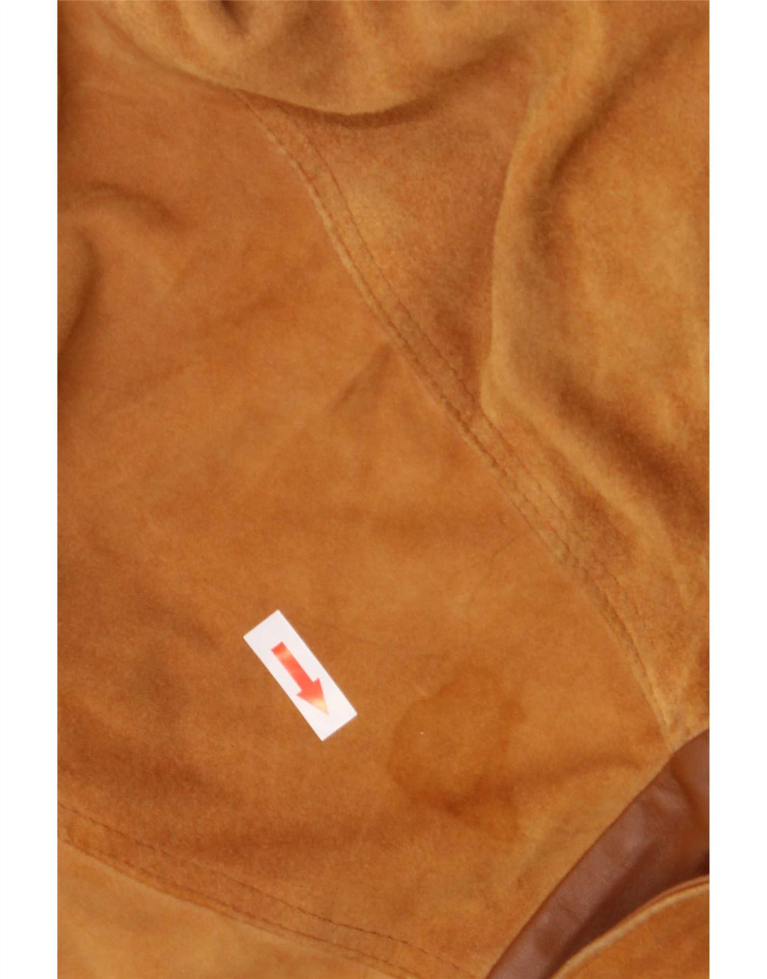 Giacca vintage in pelle scamosciata da uomo IT46 piccola beige