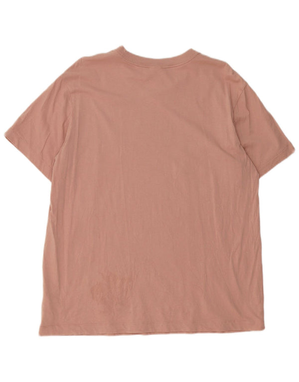 T-shirt Nike da uomo vestibilità ampia, top in cotone rosa medio