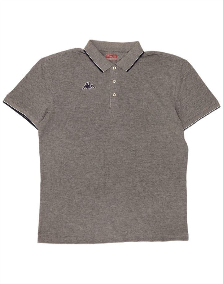 Polo Kappa Uomo XL Cotone Grigio
