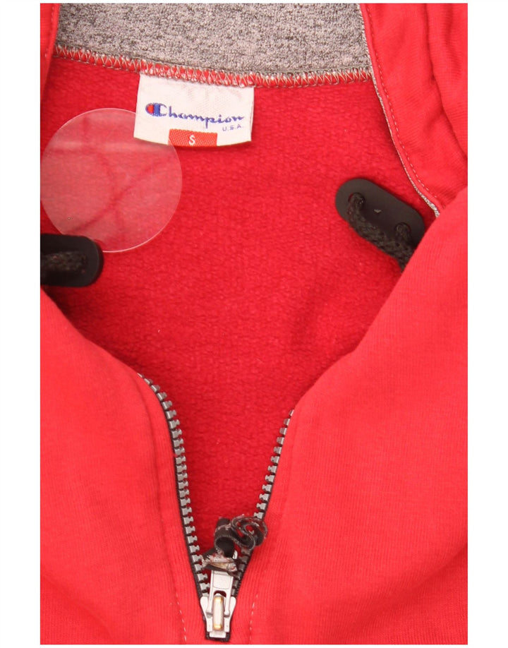 Felpa Champion da uomo con collo con zip grafica, maglione piccolo rosso