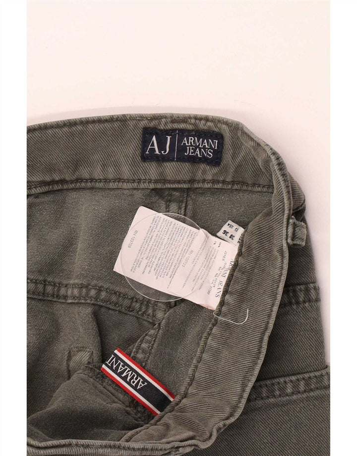 Jeans dritti da uomo Armani W36 L34 cotone verde