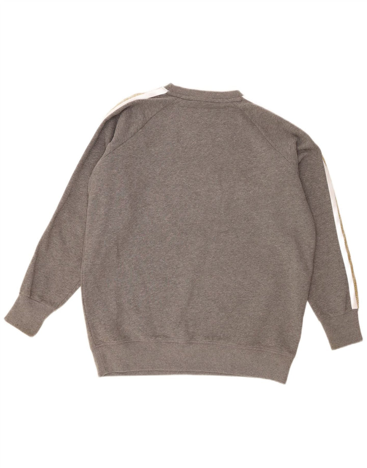 Felpa oversize con grafica da donna Superdry Maglione UK 6 XS Grigio chiazzato