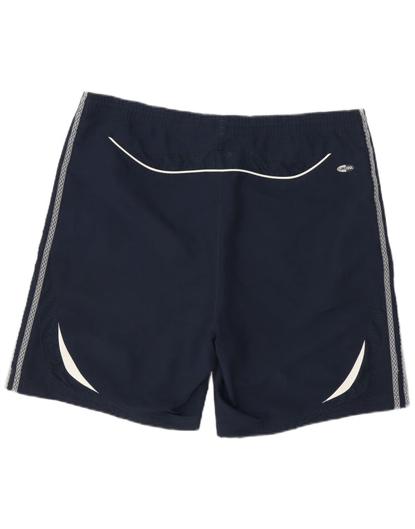 Pantaloncini sportivi Adidas Climacool da uomo grandi in poliestere color block blu navy