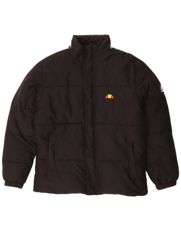 Giacca imbottita grafica da uomo Ellesse UK 40 grande poliestere nero
