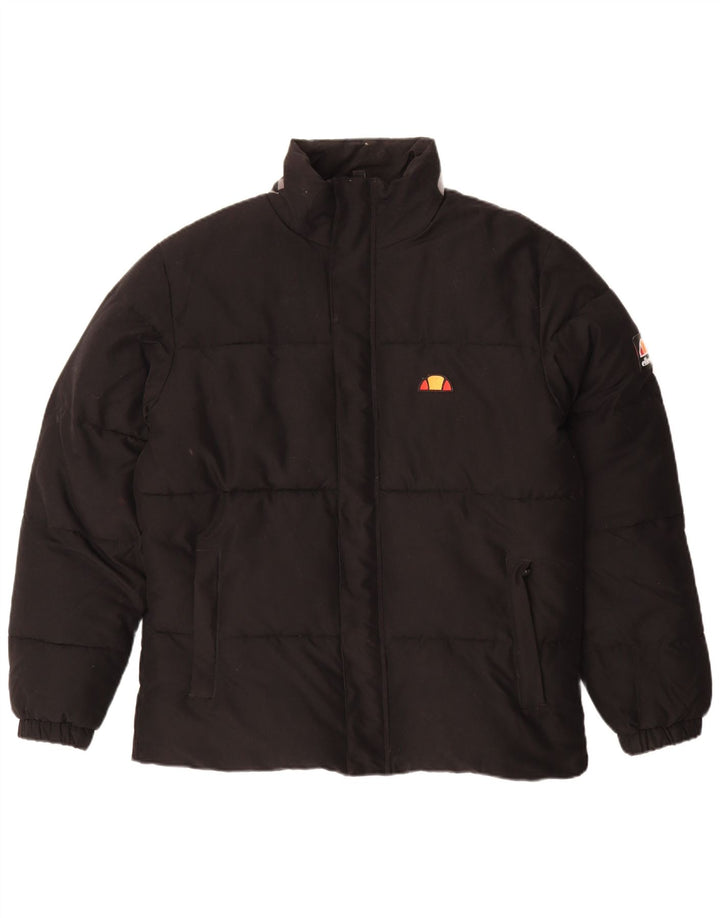 Giacca imbottita grafica da uomo Ellesse UK 40 grande poliestere nero