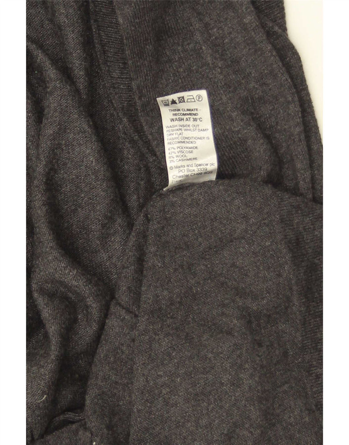 Maglione cardigan senza maniche da donna Marks & Spencer UK 12 Grigio medio