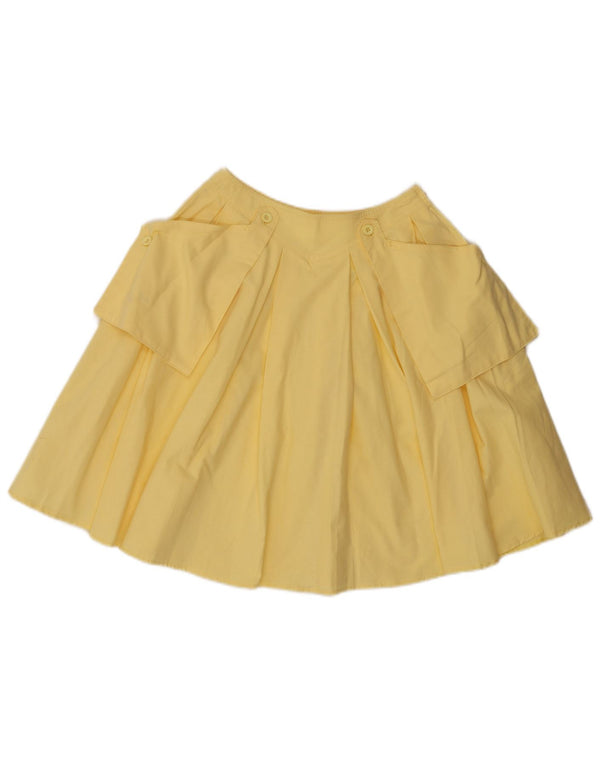 Gonna Svasata Benetton Bambina O12 11-12 Anni W24 Cotone Giallo
