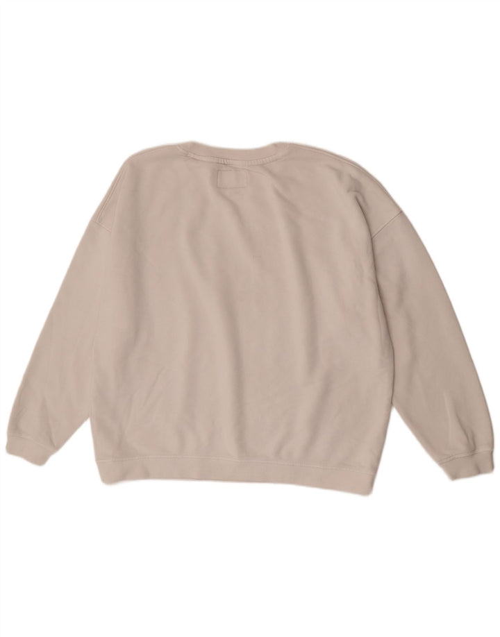 Felpa oversize grafica da donna Jack Wills UK 16 grande bianca