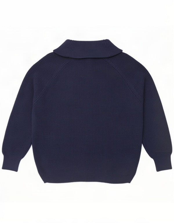 Michael Kors maglione da donna a collo alto con collo alto UK 18 XL blu navy cotone