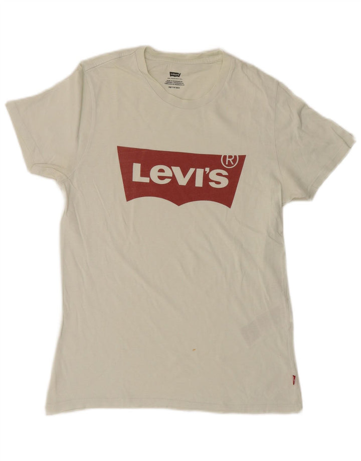 T-shirt grafica da uomo Levi's Top XS in cotone bianco