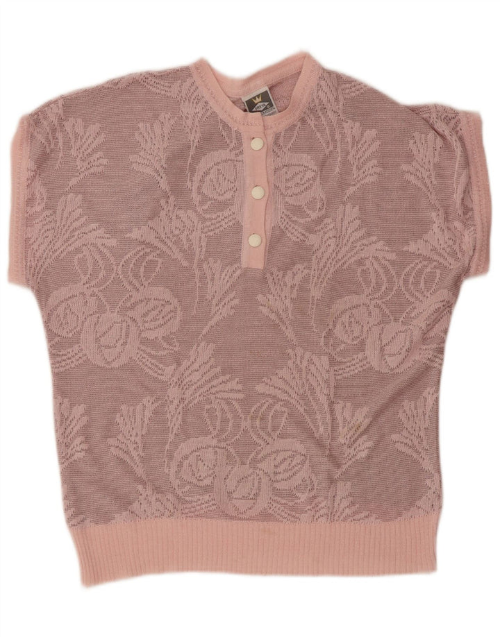 Maglione maglione girocollo da donna FREYA EU 40 rosa medio floreale