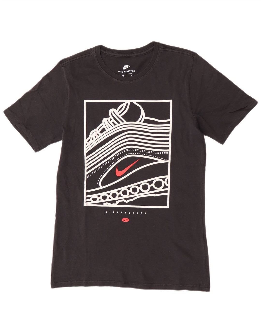 T-shirt grafica Nike da uomo con taglio atletico, piccola, in cotone nero