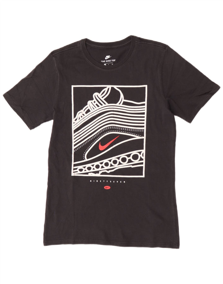T-shirt grafica Nike da uomo con taglio atletico, piccola, in cotone nero