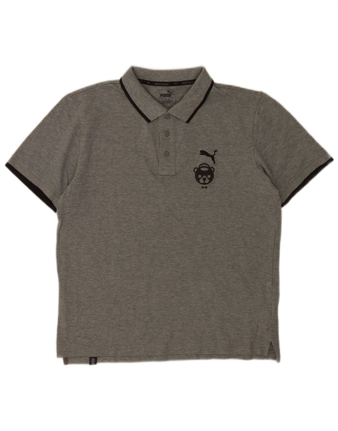 Polo grafica Puma da uomo Barcelona Small in cotone grigio