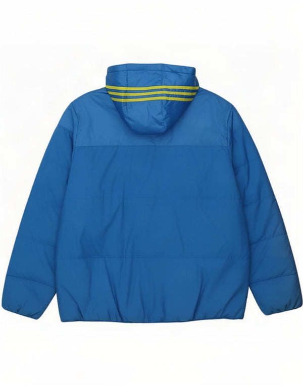 Giacca imbottita da uomo Adidas UK 42 XL Blu Colourblock Poliestere