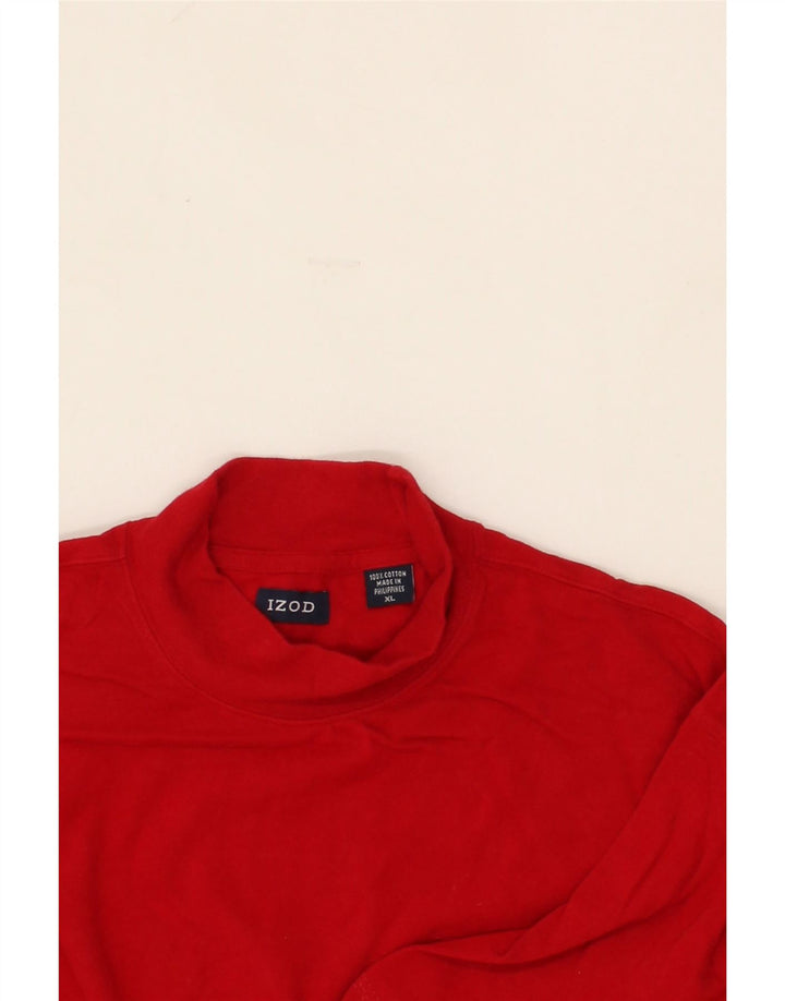 IZOD Mens T-Shirt Top XL Red Cotton Vintage Izod and Second-Hand Izod from Messina Hembry 