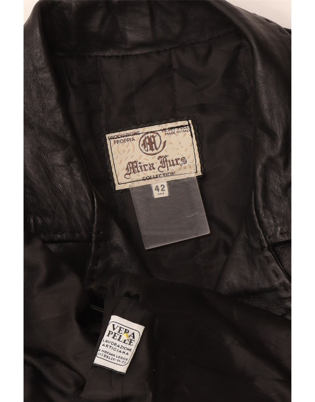 Cappotto in pelle da donna Mira Furs IT 42 Medio in pelle nera