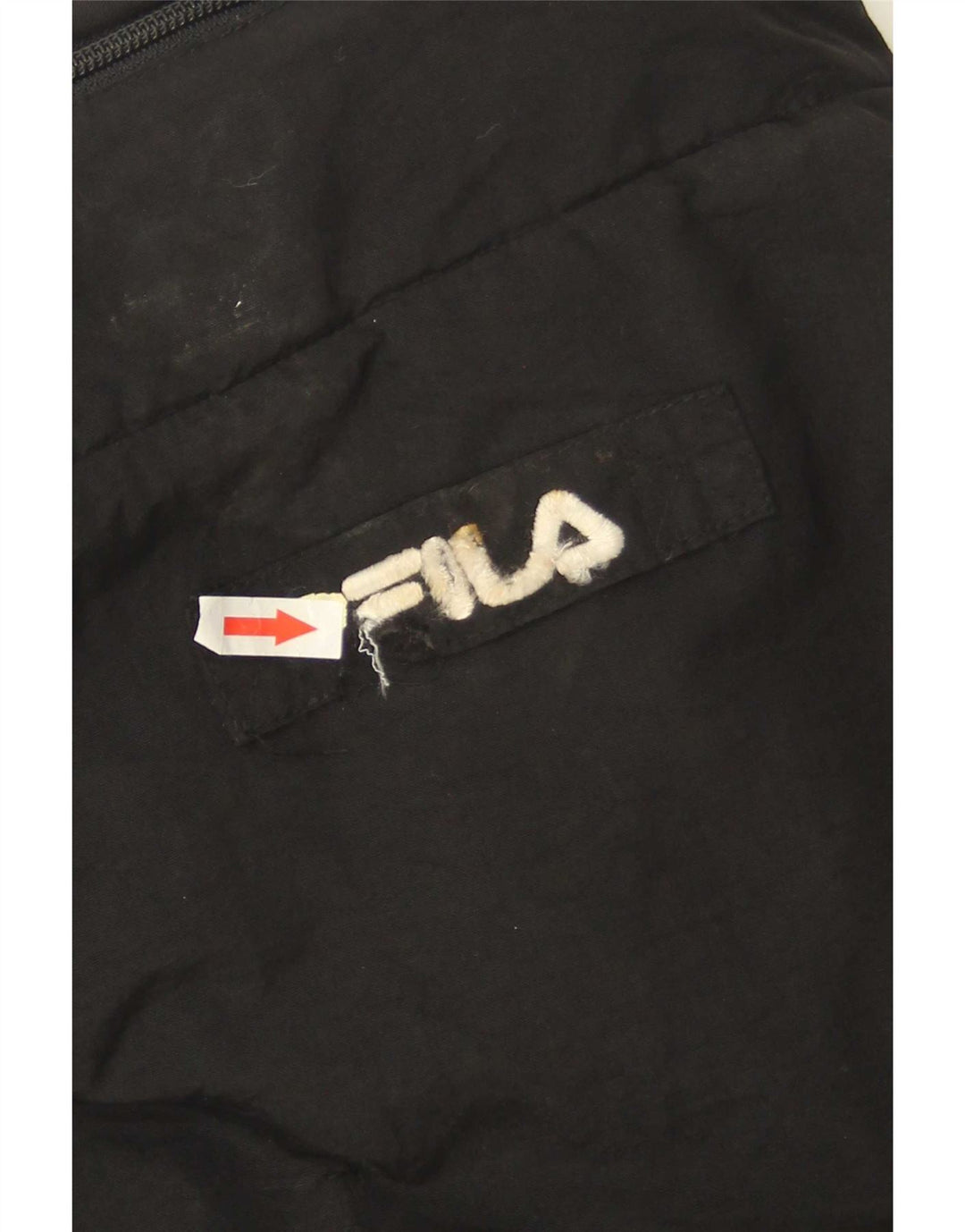 Giacca imbottita con cappuccio da uomo Fila UK 40 Large nera in poliammide