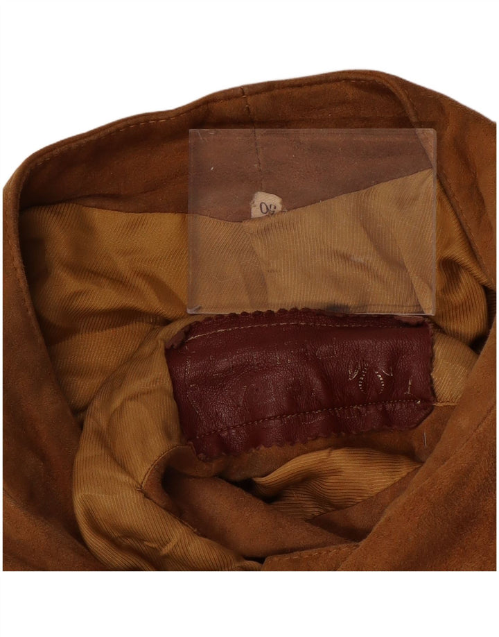 Giacca da uomo in pelle scamosciata VINTAGE IT 50 Large in pelle marrone