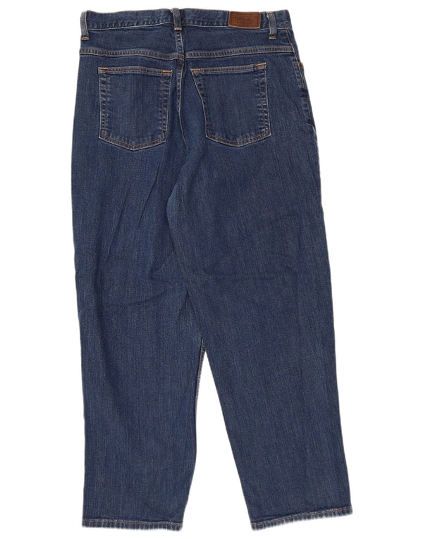 Jeans affusolati dalla vestibilità rilassata da donna L.L.BEAN US 12 Large W30 L26 cotone blu