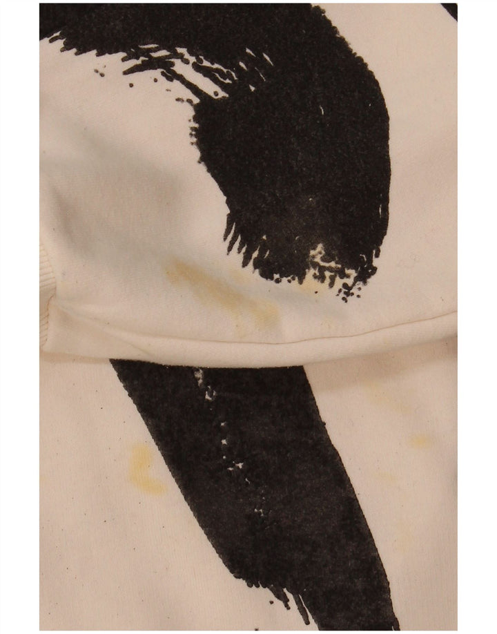 Felpa corta da donna Zara UK 14 blocco colore bianco medio