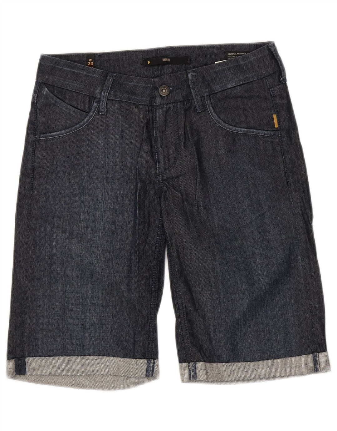 Pantaloncini di jeans da donna Meltin' Pot W26 piccoli in cotone blu navy