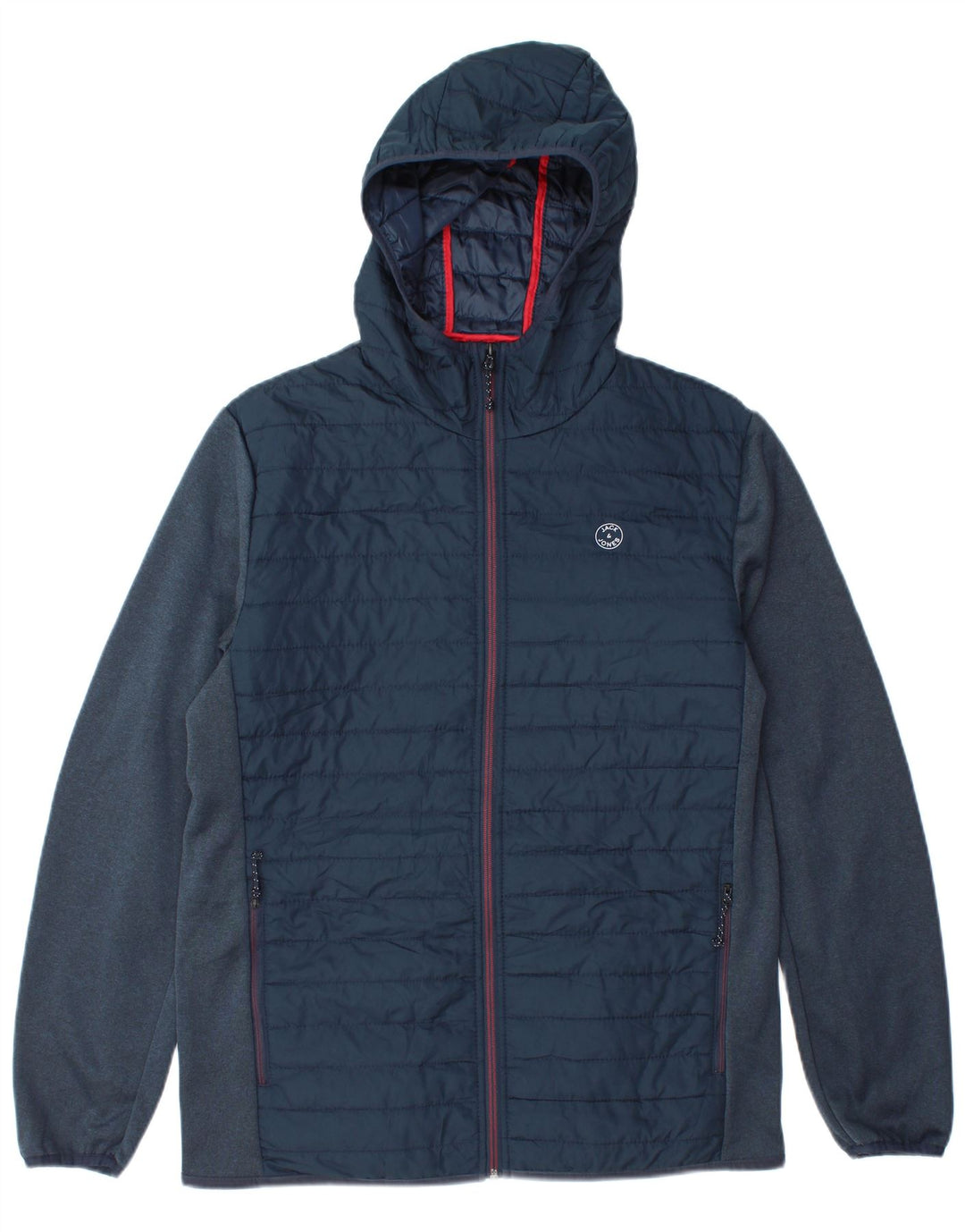 Giacca imbottita con cappuccio da uomo Jack & Jones UK 38 medio blu navy