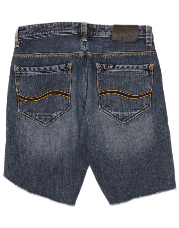 Pantaloncini di jeans da uomo Lee W33 cotone blu medio